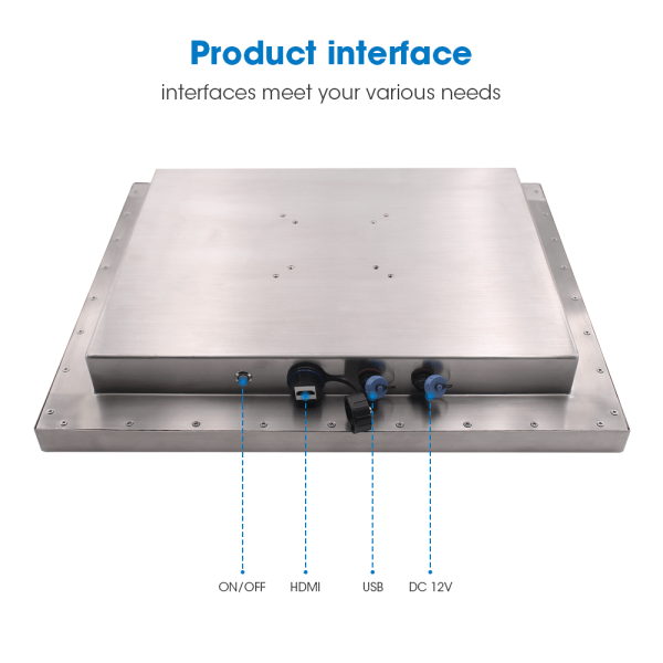 Waterproof IP66 Fanless Industrial Monitor